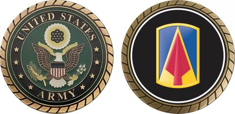 Army 177th Armor Brigade Patch Challenge Coin