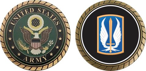 Army 17th Aviation Brigade Patch Challenge Coin