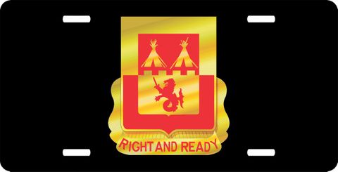 Army 183rd Field Artillery Division Unit Crest  License Plate