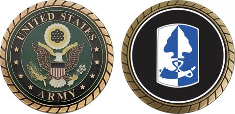 Army 187th Infantry Brigade Patch Challenge Coin