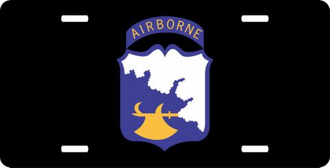 Army 18th Airborne Division World War II  License Plate