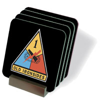 Army 1st Armored  Coasters - Set of 4