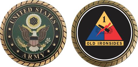 Army 1st Armored Division Challenge Coin