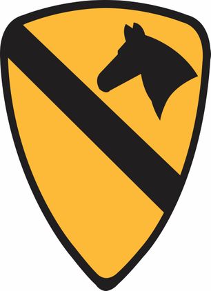 Army 1st Cavalry Division Patch Vinyl Transfer Decal