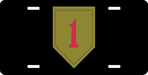 Army 1st Infantry Division  License Plate