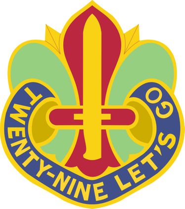 Army 29th Infantry Division Unit Crest Vinyl Transfer Decal