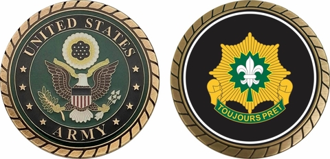 Army 2nd Armored Cavalry Regiment Unit Crest Challenge Coin