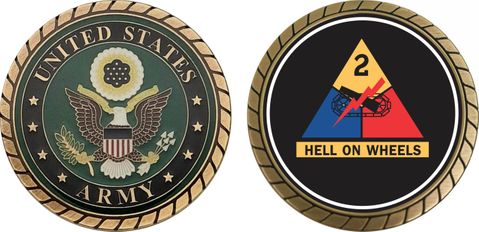 Army 2nd Armored Division Challenge Coin