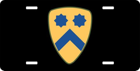 Army 2nd Cavalry Division  License Plate