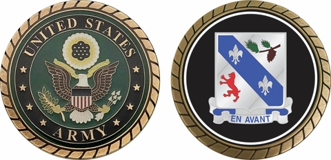 Army 321st Regiment Unit Crest Challenge Coin