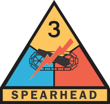 Army 3rd Armored Division Patch Vinyl Transfer Decal