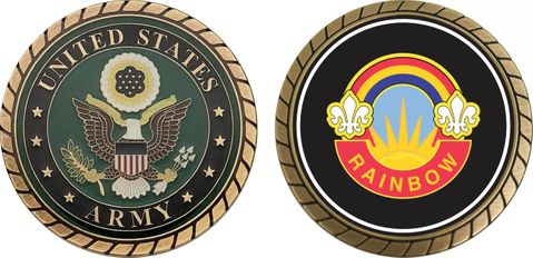 Army 42nd Infantry Division Unit Crest Challenge Coin