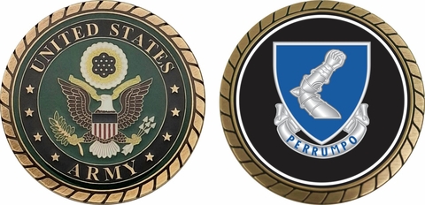 Army 485th Regiment Unit Crest Challenge Coin