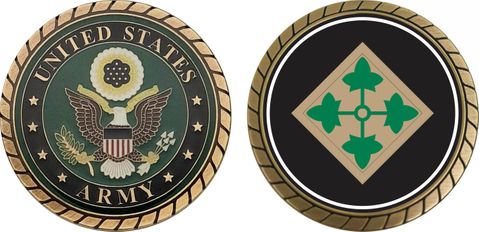 Army 4th Infantry Division Challenge Coin