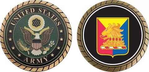 Army 50th Armored Division Unit Crest Challenge Coin