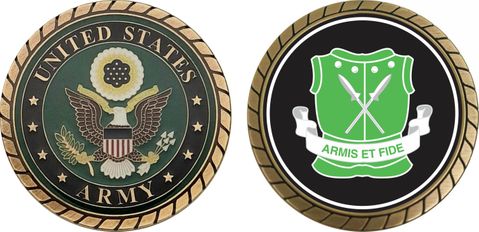 Army 5th Armored Division Unit Crest Challenge Coin
