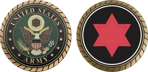 Army 6th Infantry Division Challenge Coin