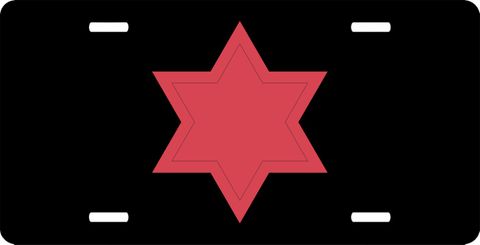 Army 6th Infantry Division  License Plate