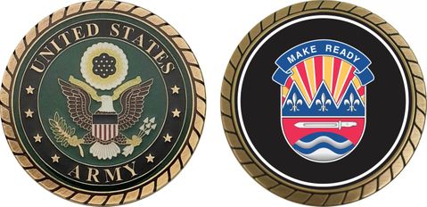Army 75th Division Unit Crest Challenge Coin