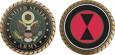 Army 7th Infantry Division Challenge Coin