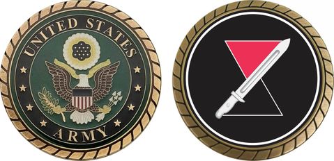 Army 7th Infantry Division Right Unit Crest Challenge Coin