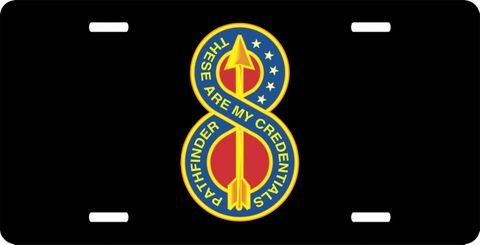Army 8th Infantry Division Unit Crest  License Plate