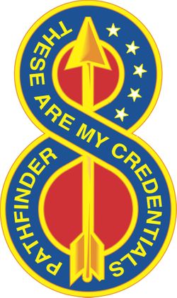 Army 8th Infantry Division Unit Crest Vinyl Transfer Decal