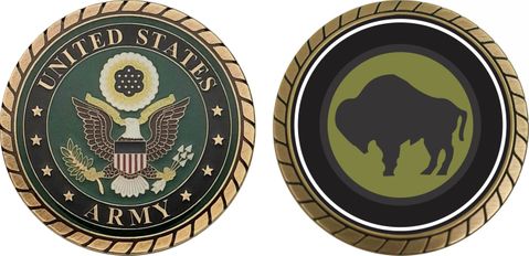 Army 92nd Infantry Division Challenge Coin