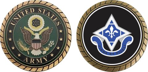 Army 92nd Infantry Division Unit Crest Challenge Coin