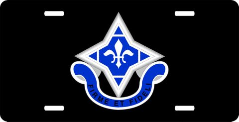Army 92nd Infantry Division Unit Crest  License Plate