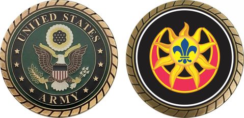 Army 9th Infantry Division Unit Crest Challenge Coin