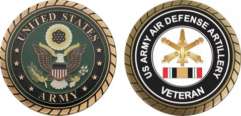 Army Air Defense Artillery Iraq Veteran Challenge Coin