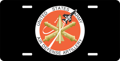 Army Air Defense Artillery Seal License Plate