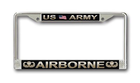 Army Airborne Parachutist License Plate Frame