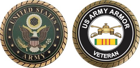 Army Armor Corps Vietnam Veteran Challenge Coin