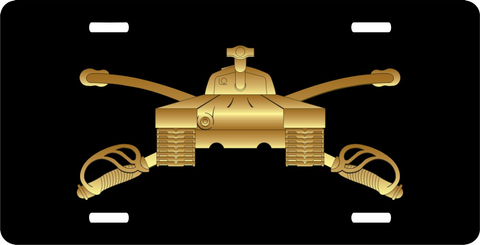 Army Armor Insignia License Plate