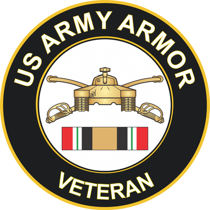 Army Armor Iraq Veteran Decal