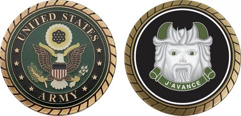 Army Armored Division Unit Crest World War II Challenge Coin