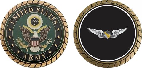 Army Astronaut Wings Challenge Coin