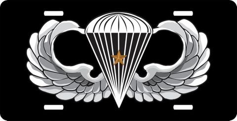 Army Basic 1 Combat Jump Wings License Plate