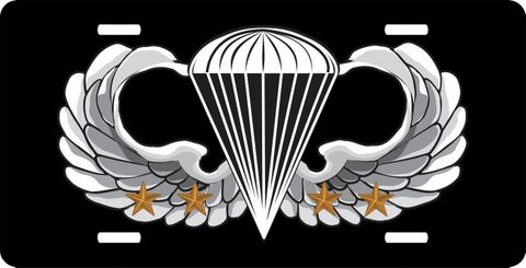 Army Basic 4 Combat Jump Wings  License Plate