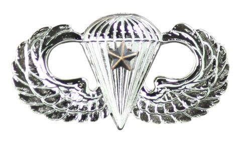 Army Basic Combat Parachute 1st Award Badge - Mirrored Finish