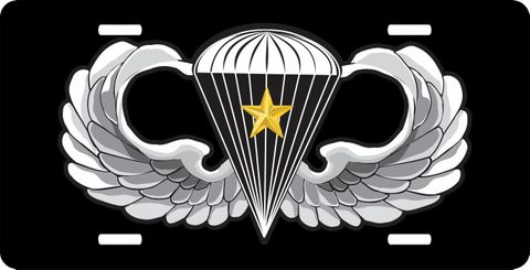 Army Basic Parachutist 5 Combat Jump Wings License Plate
