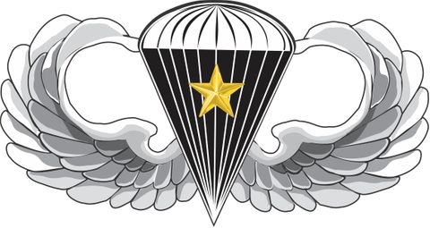 Army Basic Parachutist 5 Combat Jump Wings Vinyl Transfer Decal