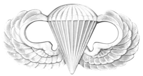 Army Basic Parachutist Badge - Oxidized Finish