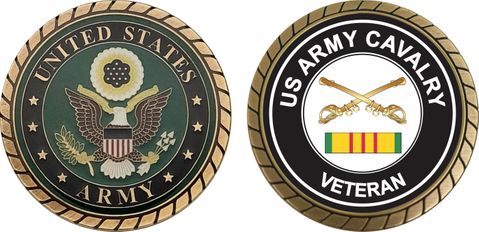 Army Cavalry Vietnam Veteran Challenge Coin