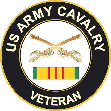 Army Cavalry Vietnam Veteran Sticker