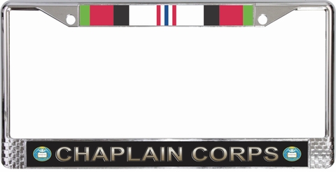 Army Chaplain Corps Afghanistan Veteran License Plate Frame