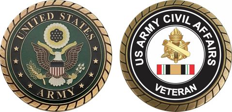 Army Civil Affairs Corps Iraq Veteran Challenge Coin