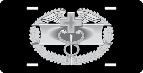 Army Combat Field Medical License Plate